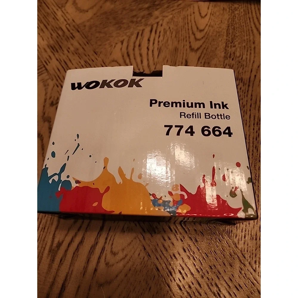 WOKOK PREMIUM INK REFILL BOTTLES 774 664 BLACK BLUE RED YELLOW New-Sealed